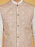 Vastramay Men's Beige Cotton Nehru Jacket